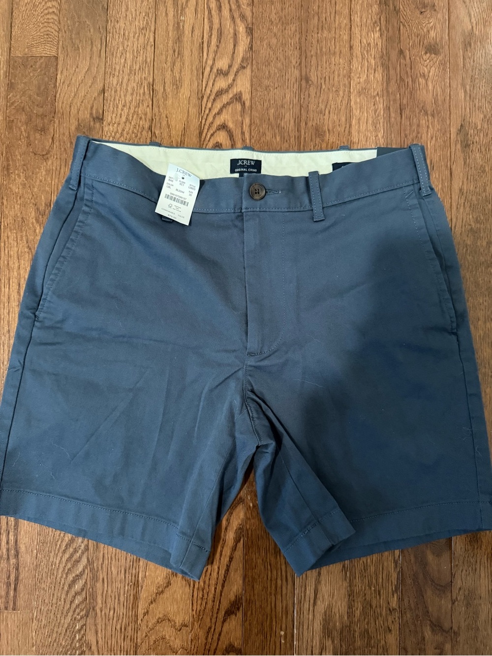 J. Crew Men's Navy Flat-Front Chino Shorts